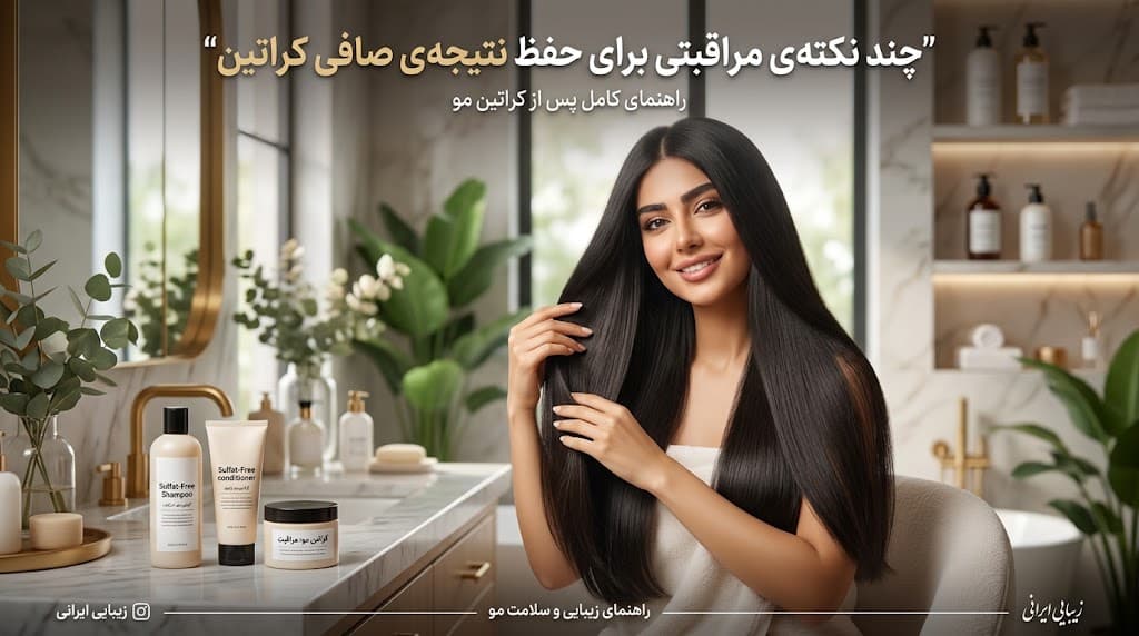 چند نکته‌ی مراقبتی برای حفظ نتیجه‌ی صافی کراتین
