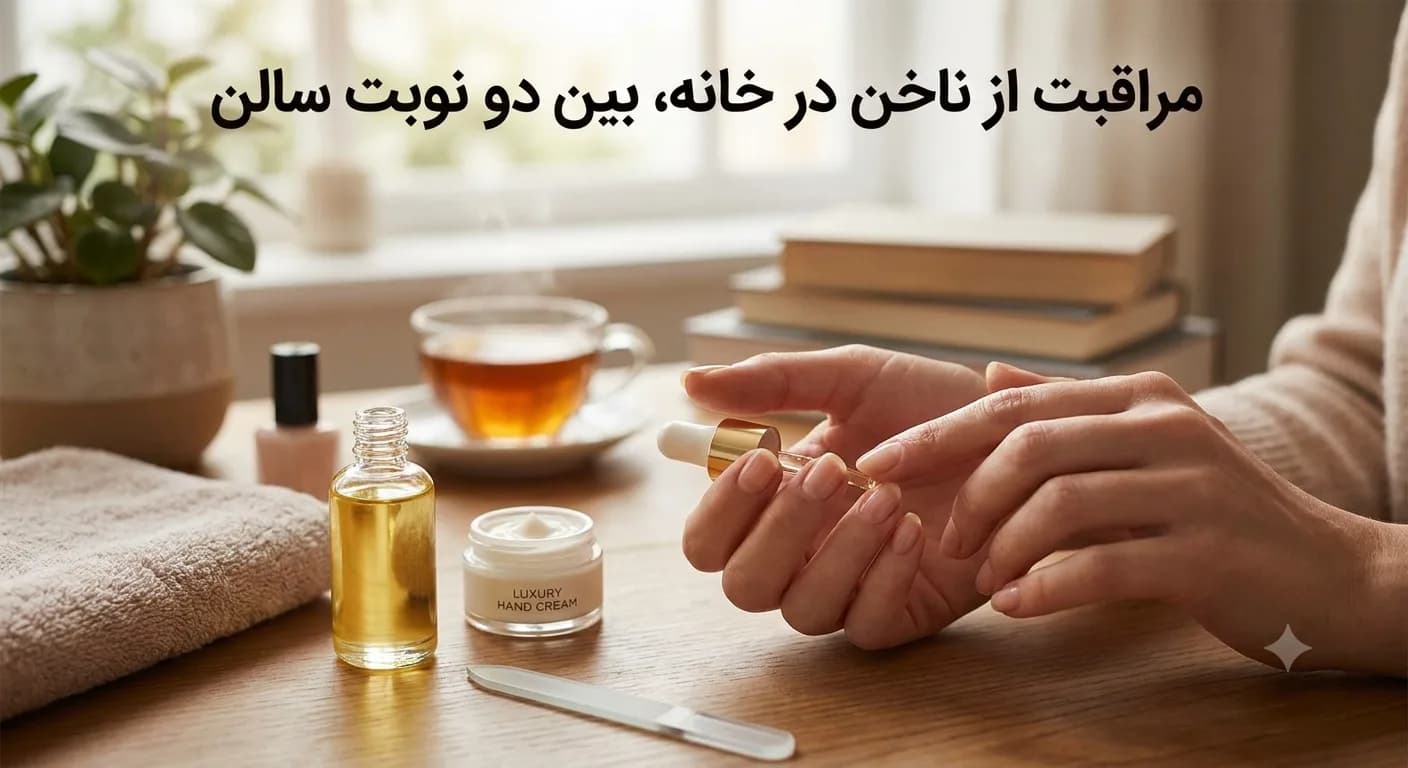 مراقبت از ناخن‌های کاشته‌شده در خانه، بین دو نوبت سالن