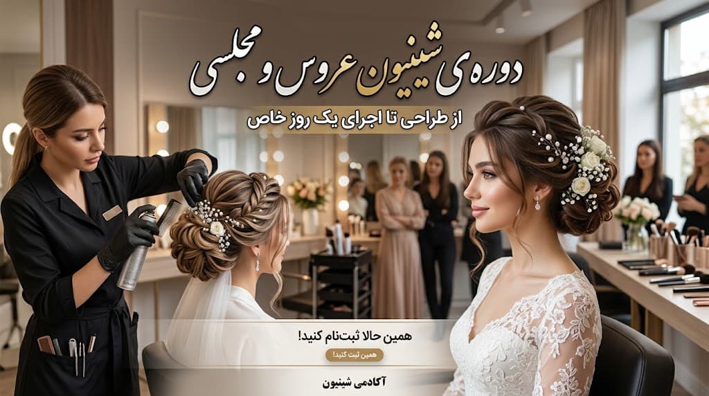 دوره‌ی شینیون عروس و مجلسی؛ از طراحی تا اجرای یک روز خاص